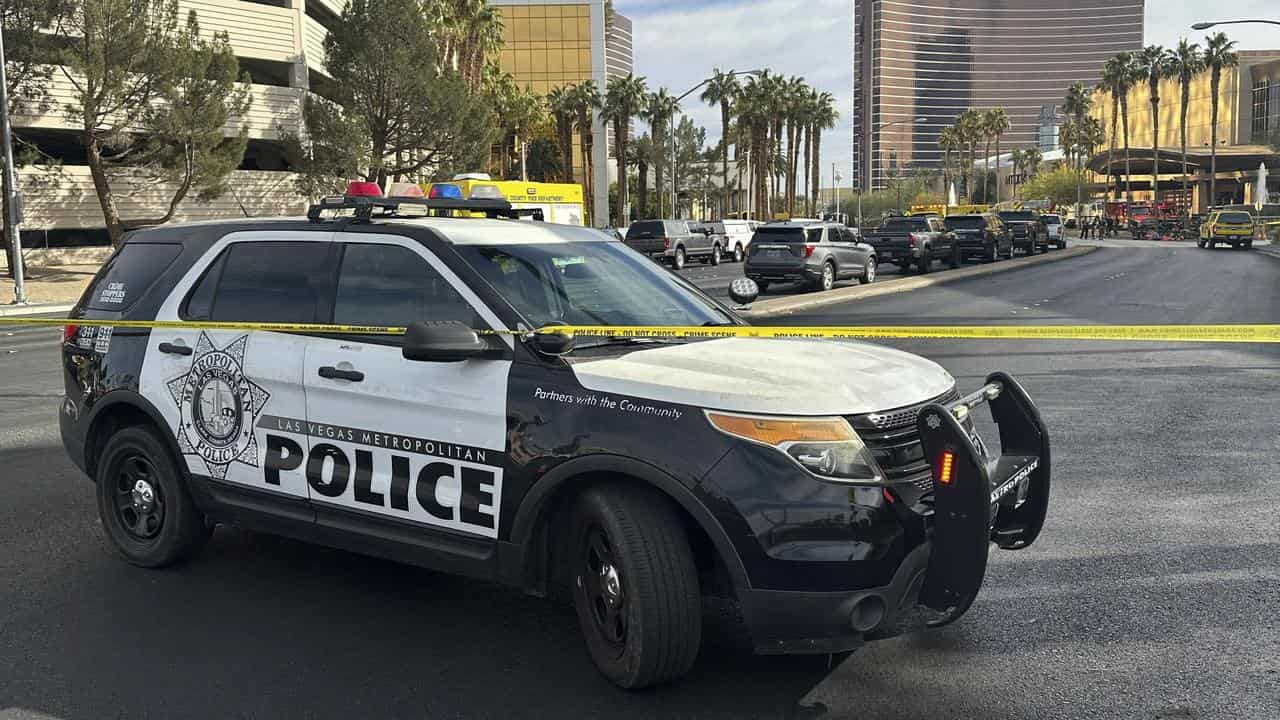 Police outside Trump International Hotel in Las Vegas