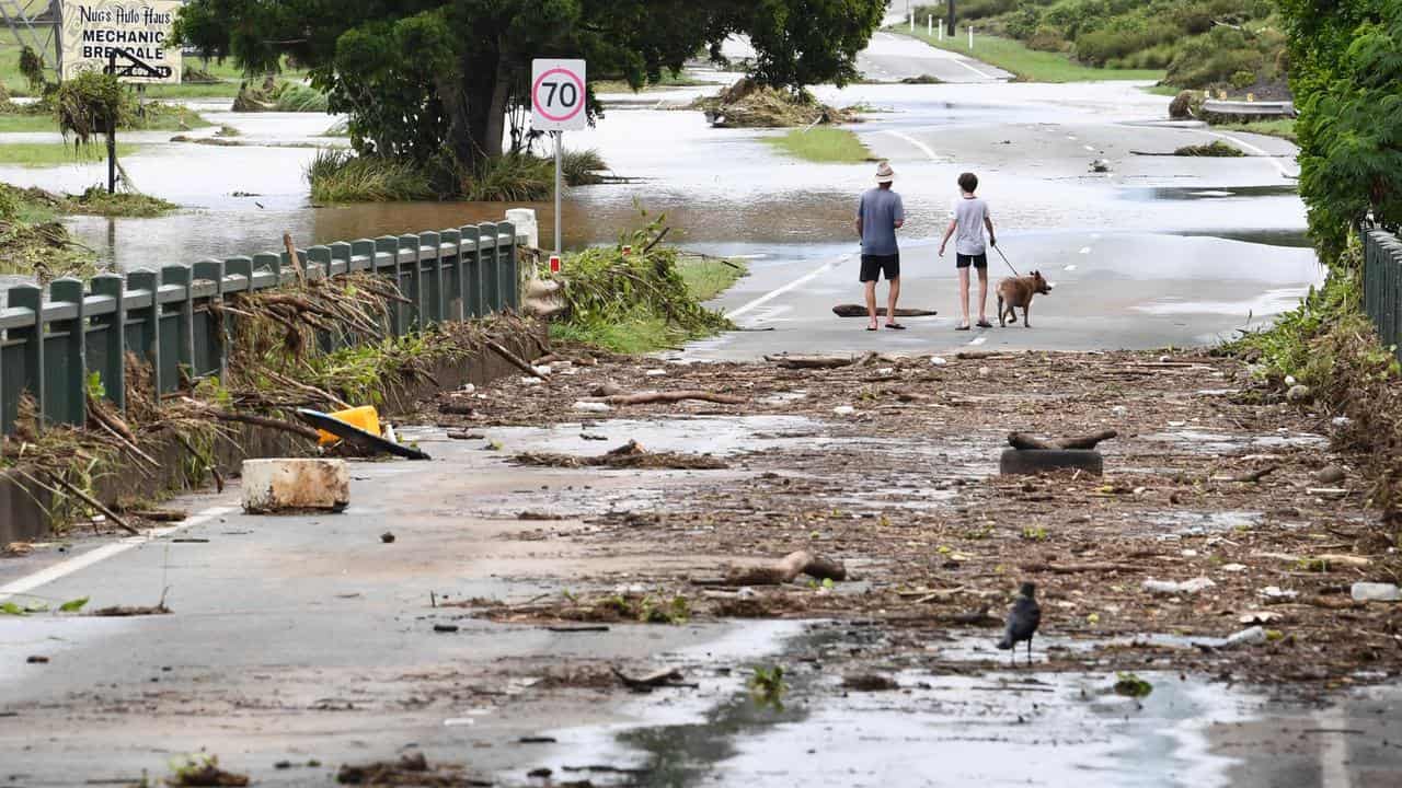 A flooded South Pine River