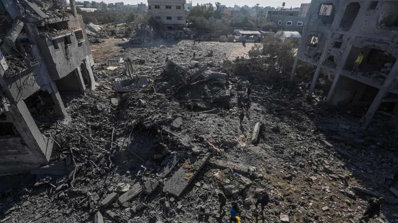 After an Israeli air strike in Maghazi refugee camp, central Gaza