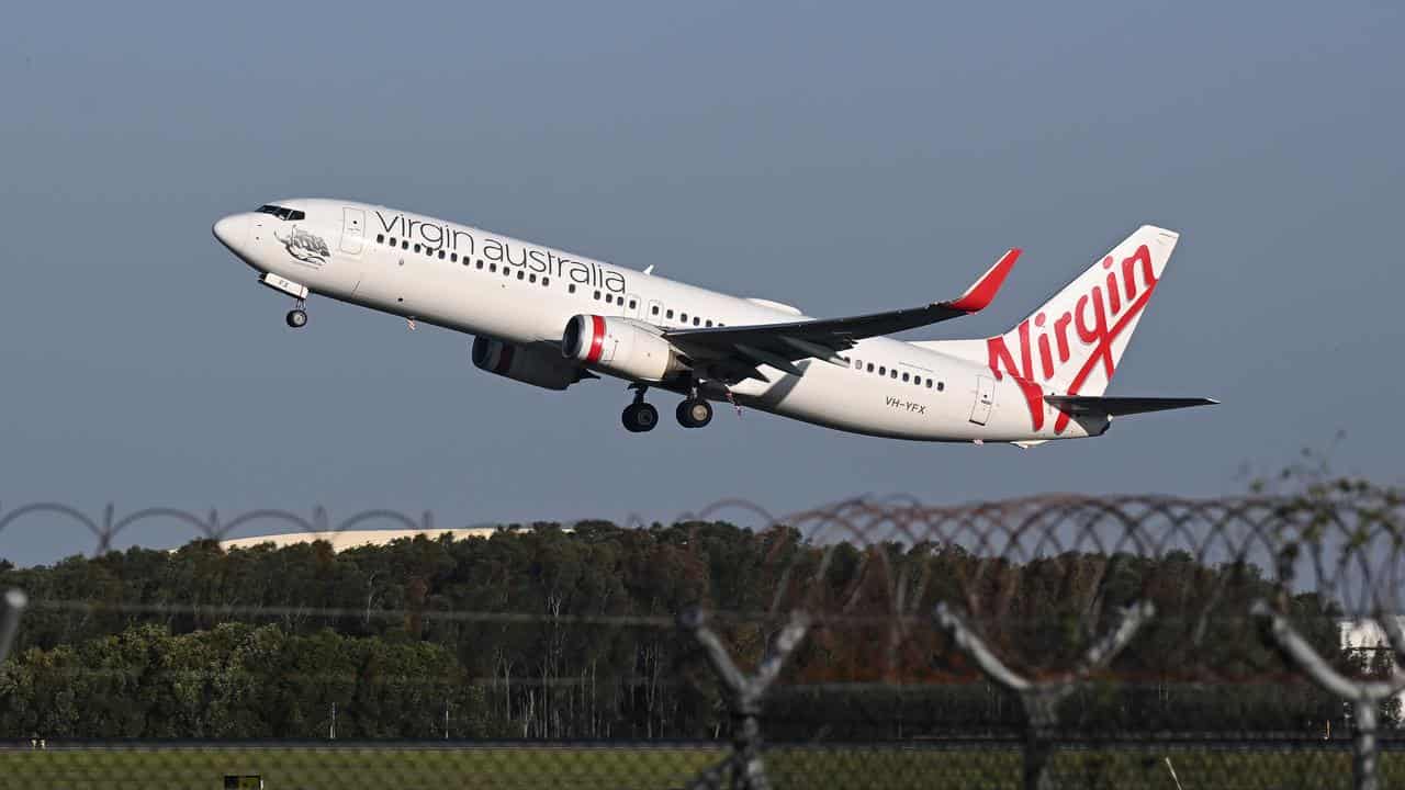 A Virgin Australia aircraft.