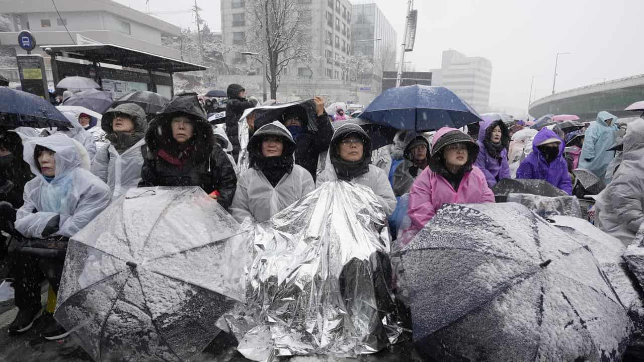 Supporters of impeached South Korean President Yoon Suk-yeol