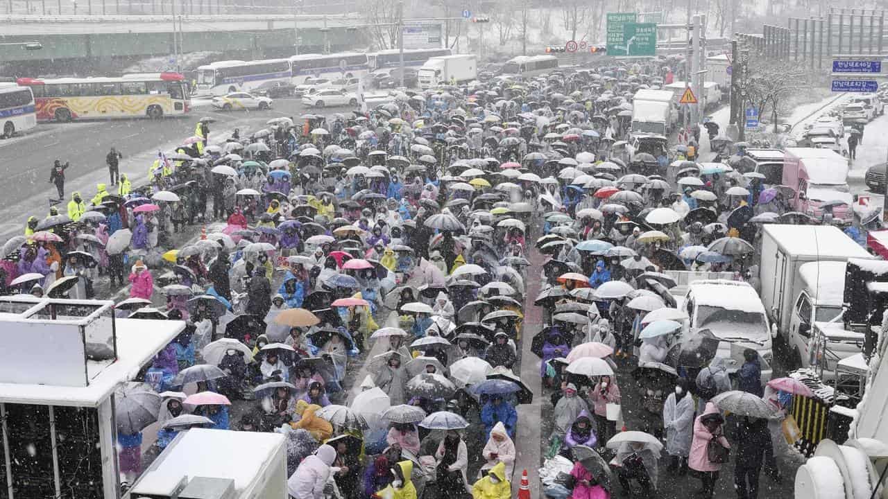 Supporters of impeached South Korean President