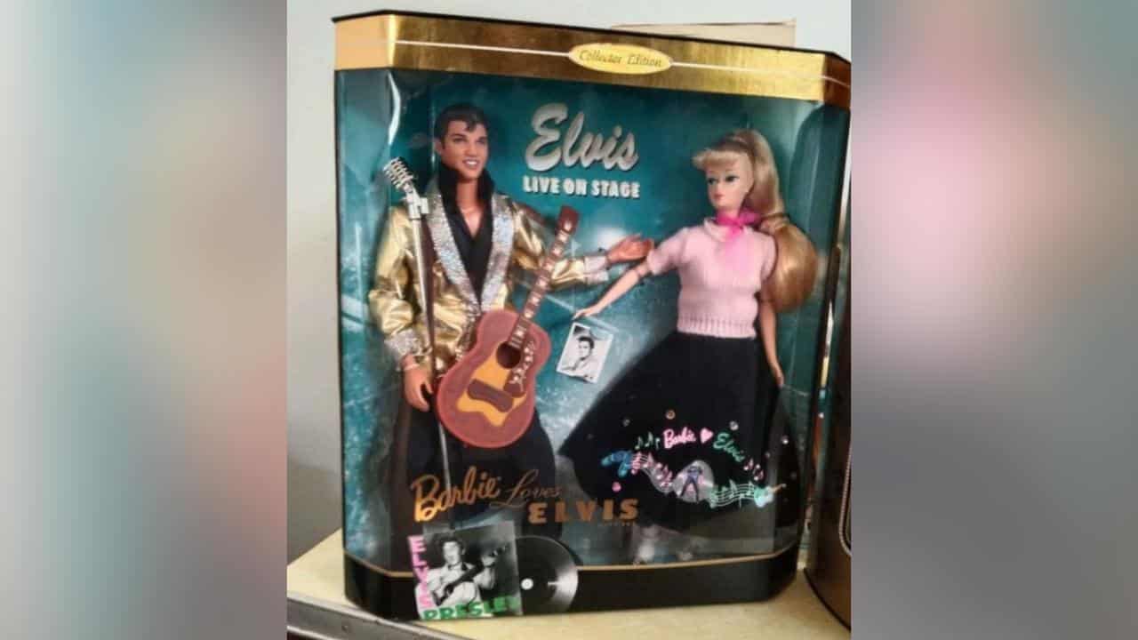 A collector's edition Barbie Loves Elvis doll set