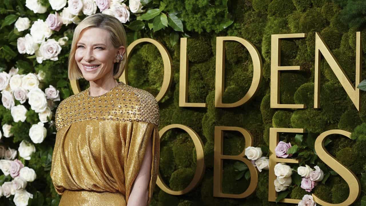 Cate Blanchett arrives at the 82nd Golden Globes