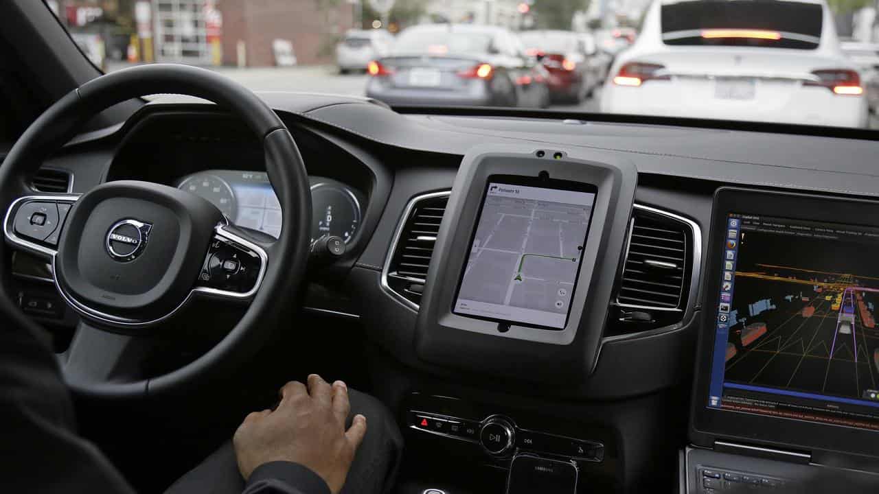 A self-driving Uber vehicle in San Francisco