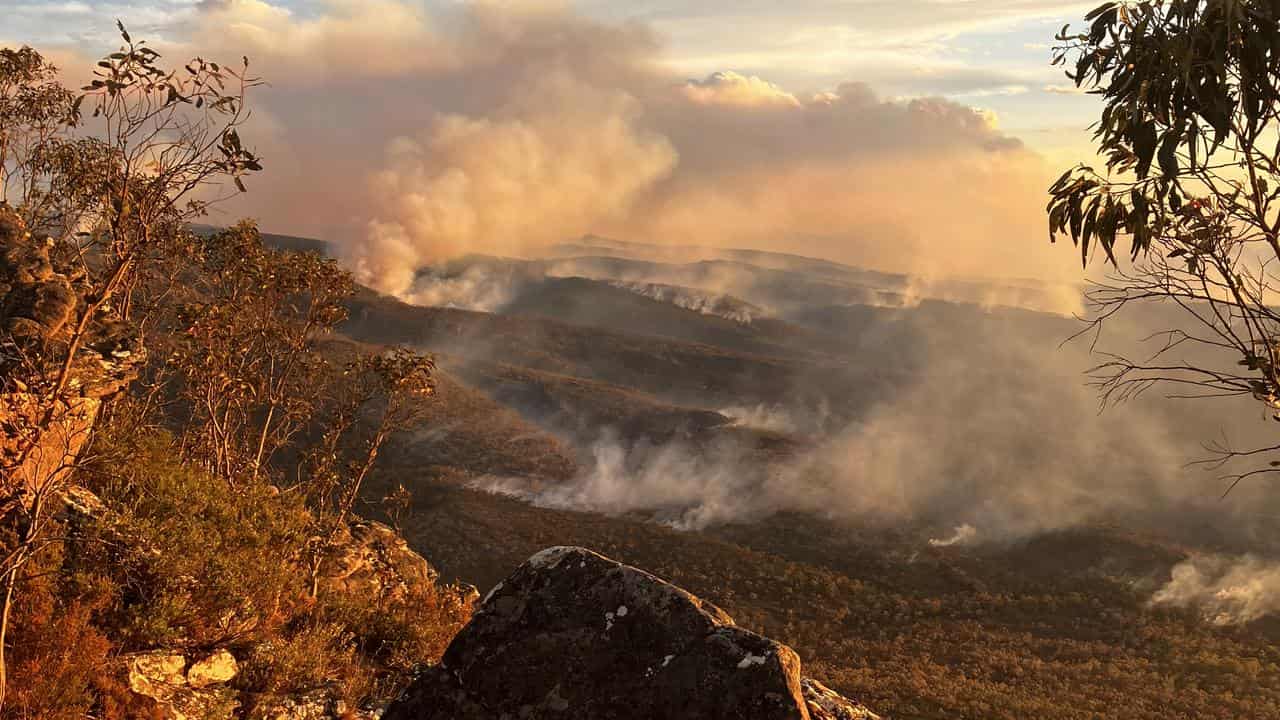 BThe blaze in Victroia's Grampians National Park