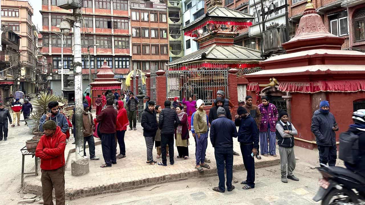 Nepal residents rushed outside when tremors were felt