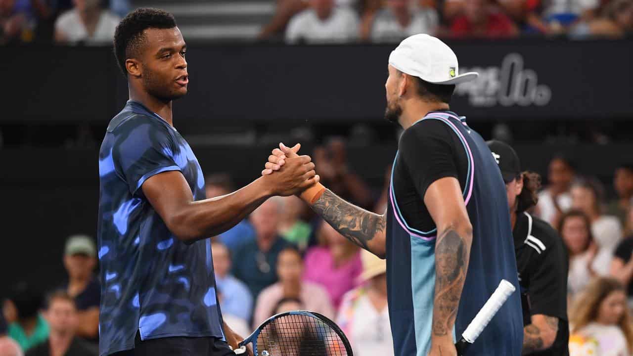 Giovanni Mpetshi Perricard and Nick Kyrgios.