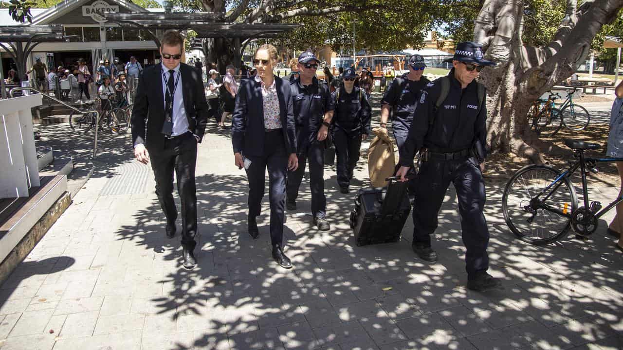 WA police investigators on Rottnest Island