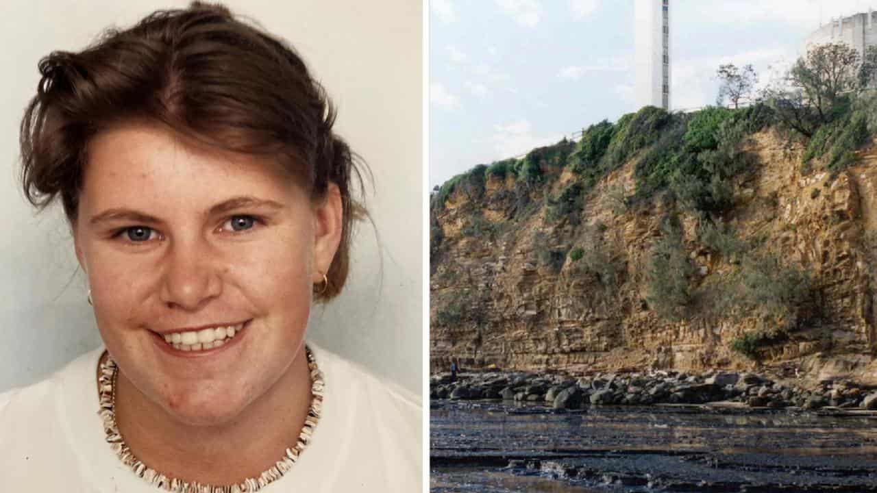 Meaghan Louise Rose and the cliffs where she was found (file)