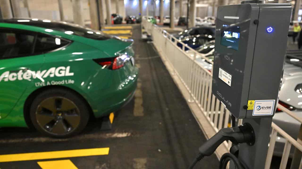 EV charging station at Parliament House, Canberra (file)