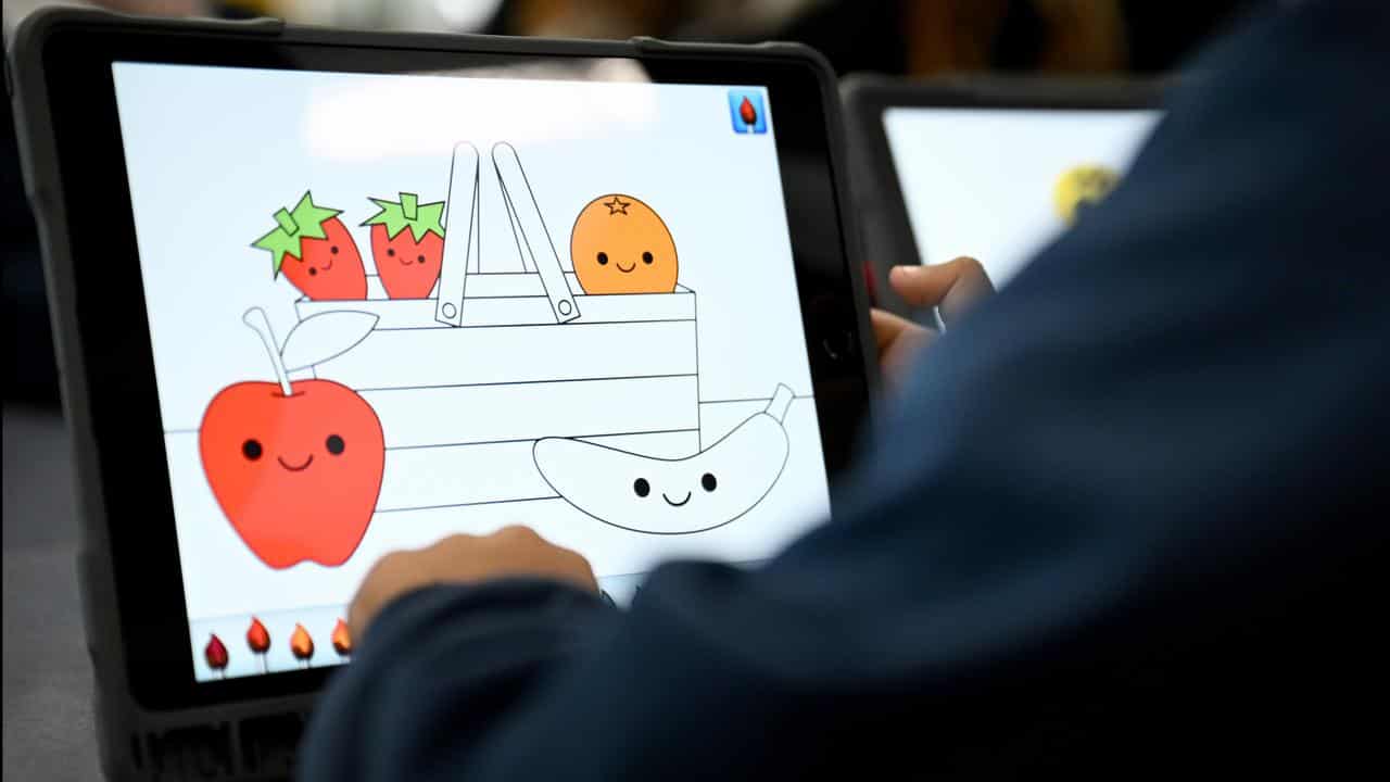 Child using iPad