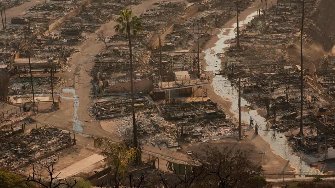 The destruction left behind by the Palisades Fire