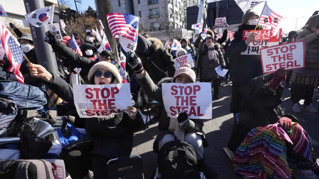 Supporters of impeached South Korean President Yoon Suk-yeol