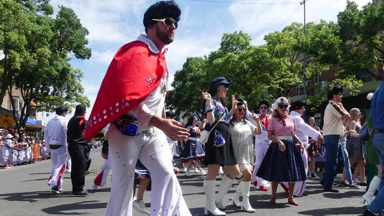 An Elvis lookalike