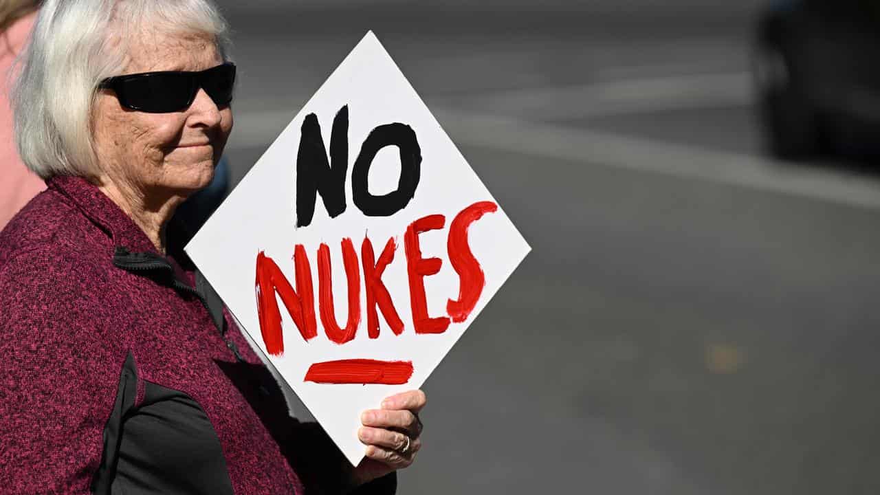 A protest against nuclear power