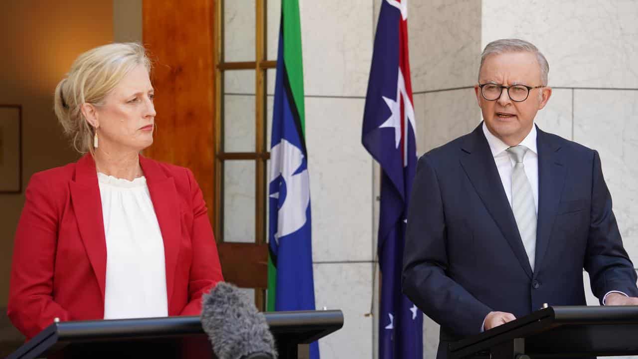 Finance Minister Katy Gallagher and Prime Minister Anthony Albanese