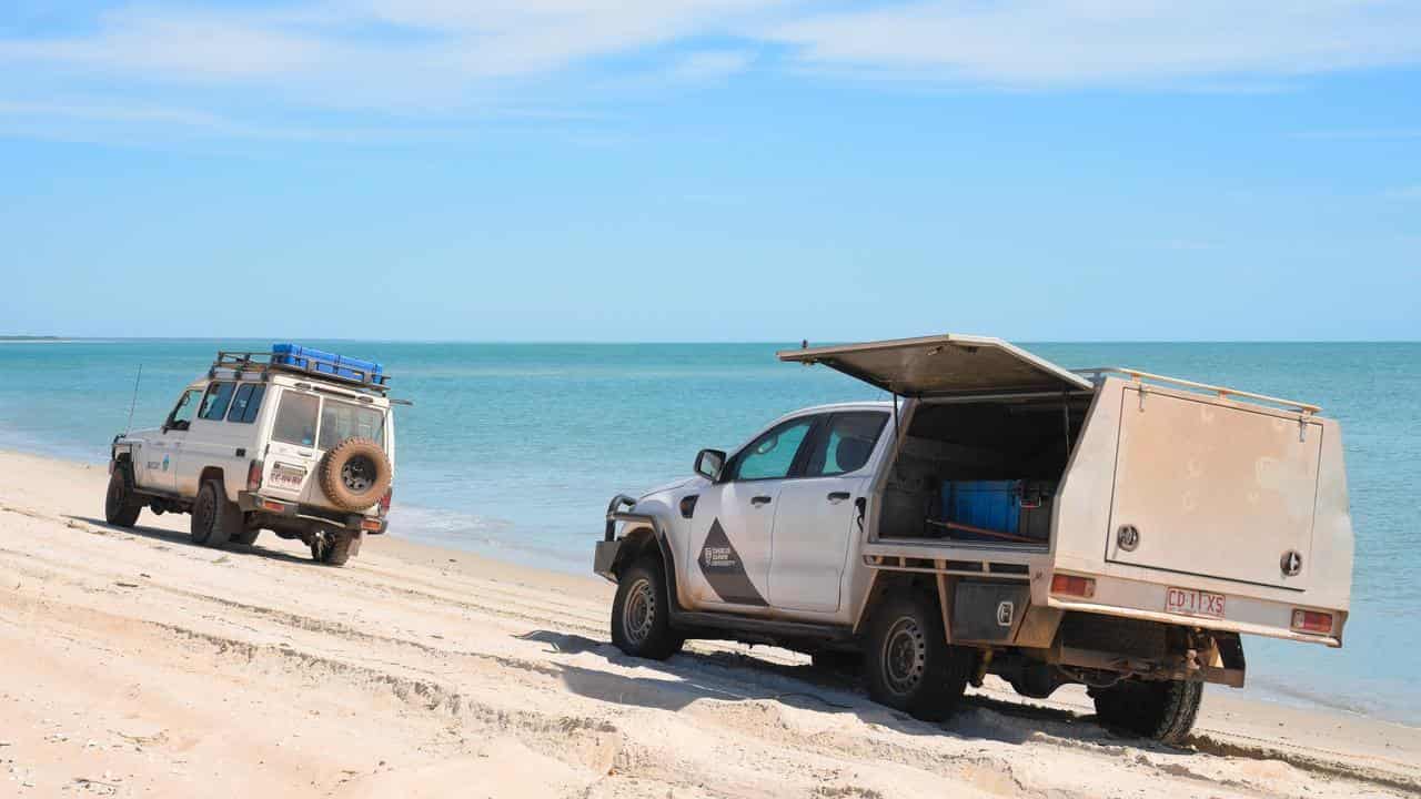 4WD vehicles on the Arnhem Land coast