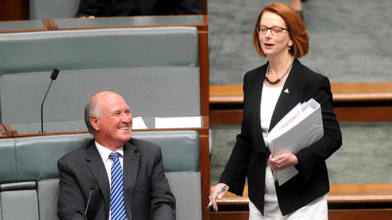 Tony Windsor and Julia Gillard