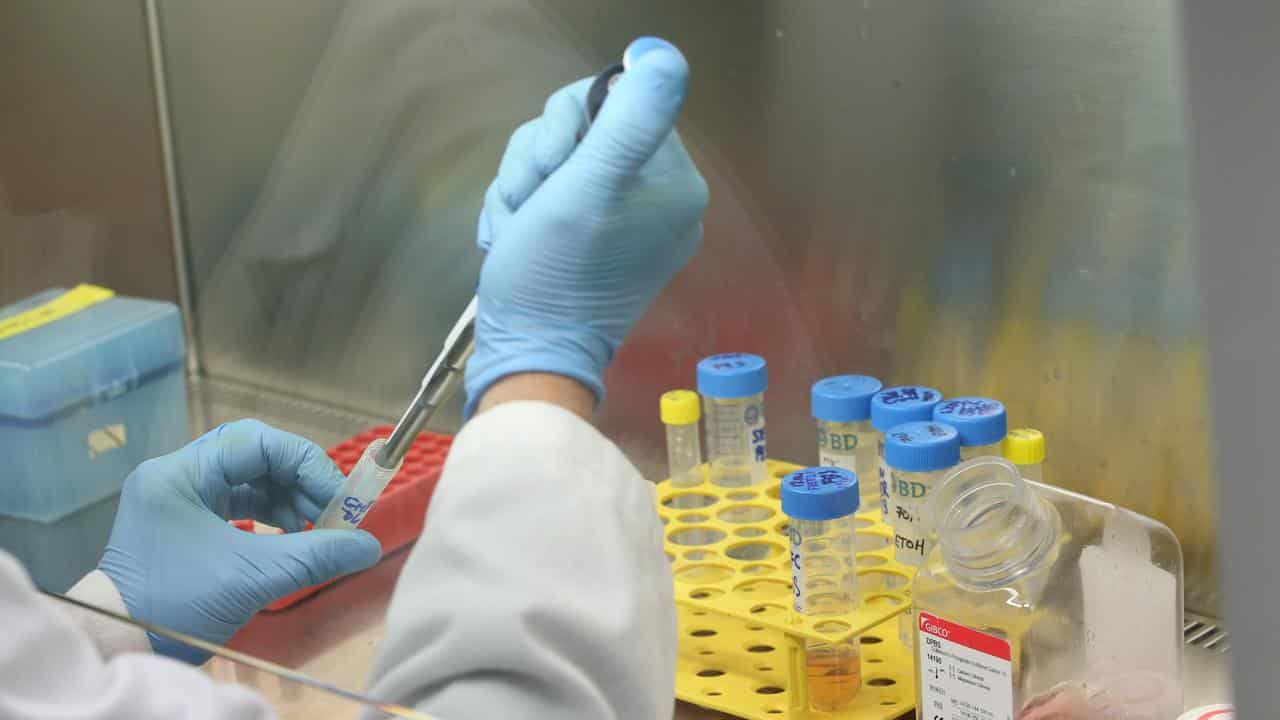 A scientist in a medical lab