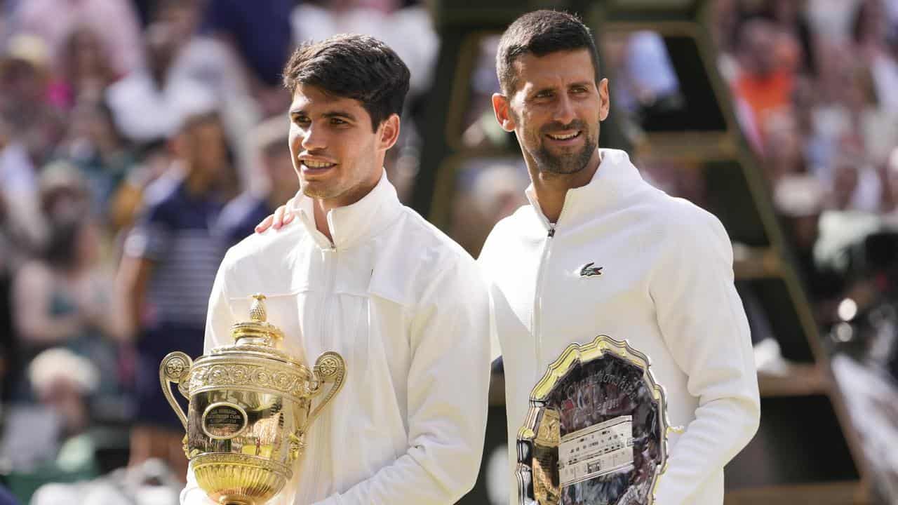 Carlos Alcraz and Novak Djokovic