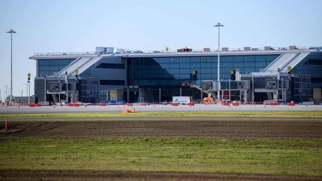 Construction work at the Western Sydney International Airport