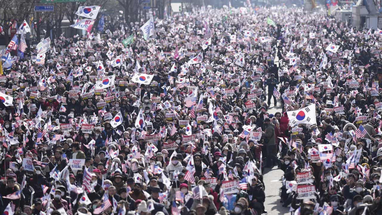 Supporters of impeached South Korean President Yoon Suk-yeol