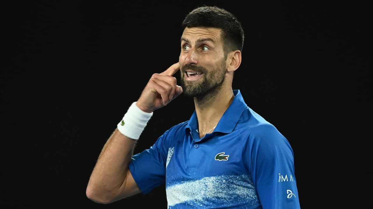 novak Djokovic of Serbia re