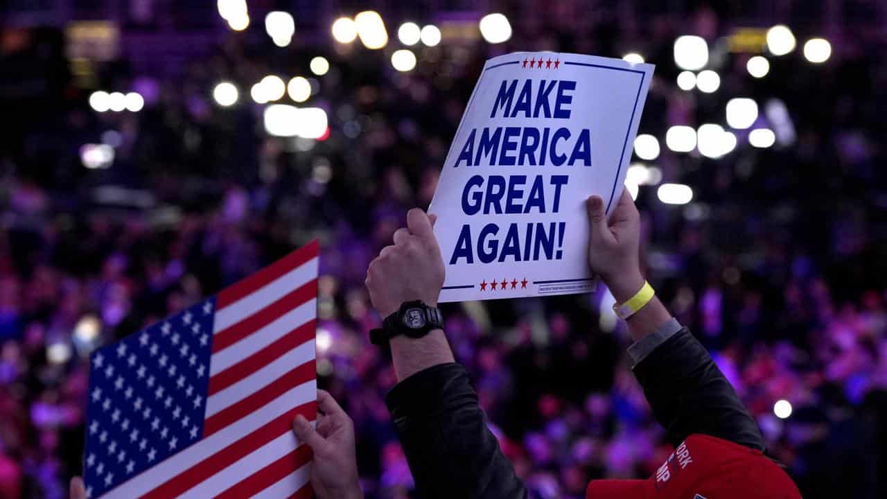 Attendees at the Donald Trump rally