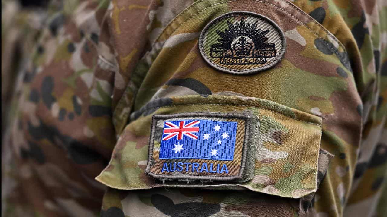 An Australian army member