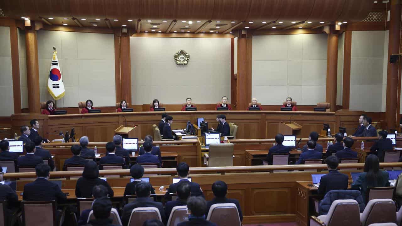 Judges in South Korea's Constitutional Court, Seoul