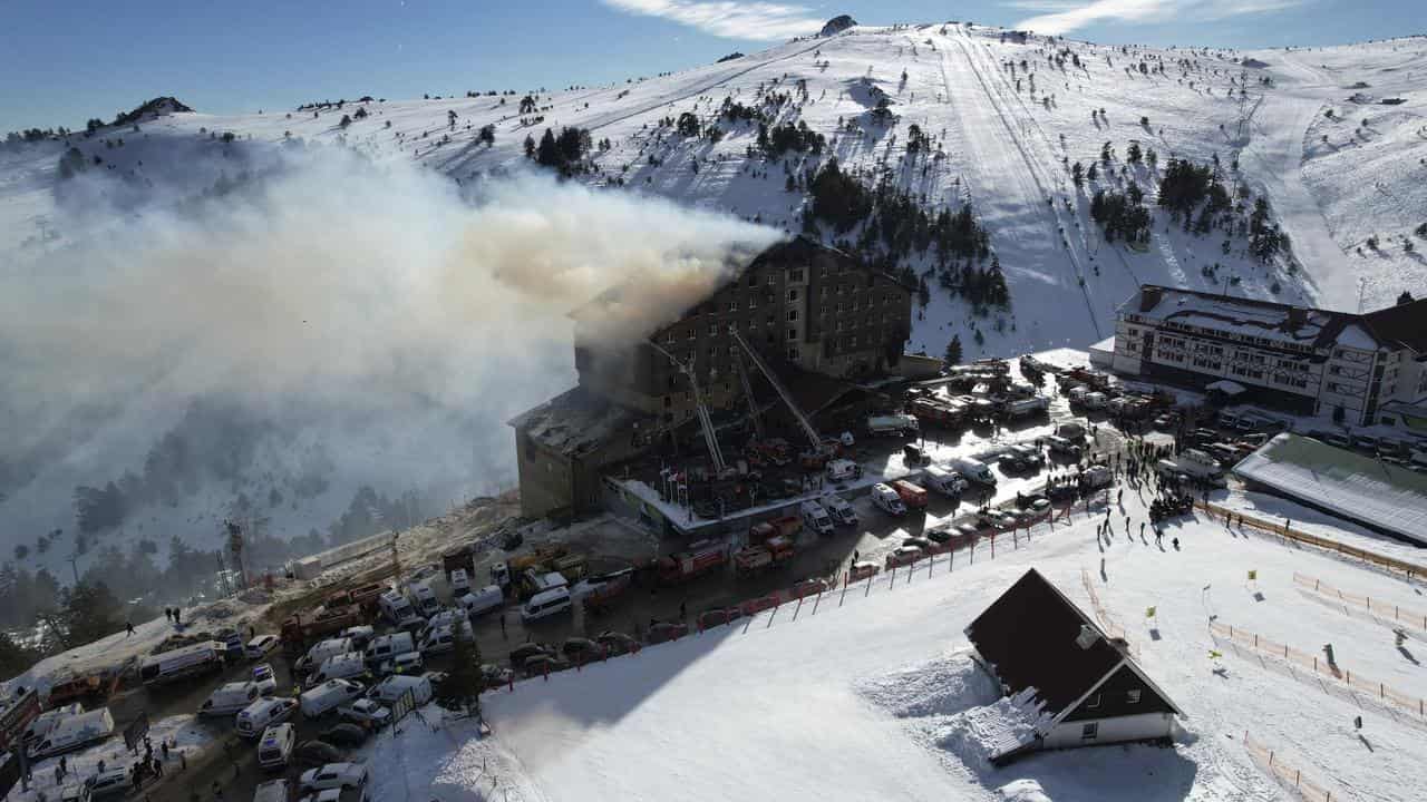 Hotel fire in Turkish ski resort