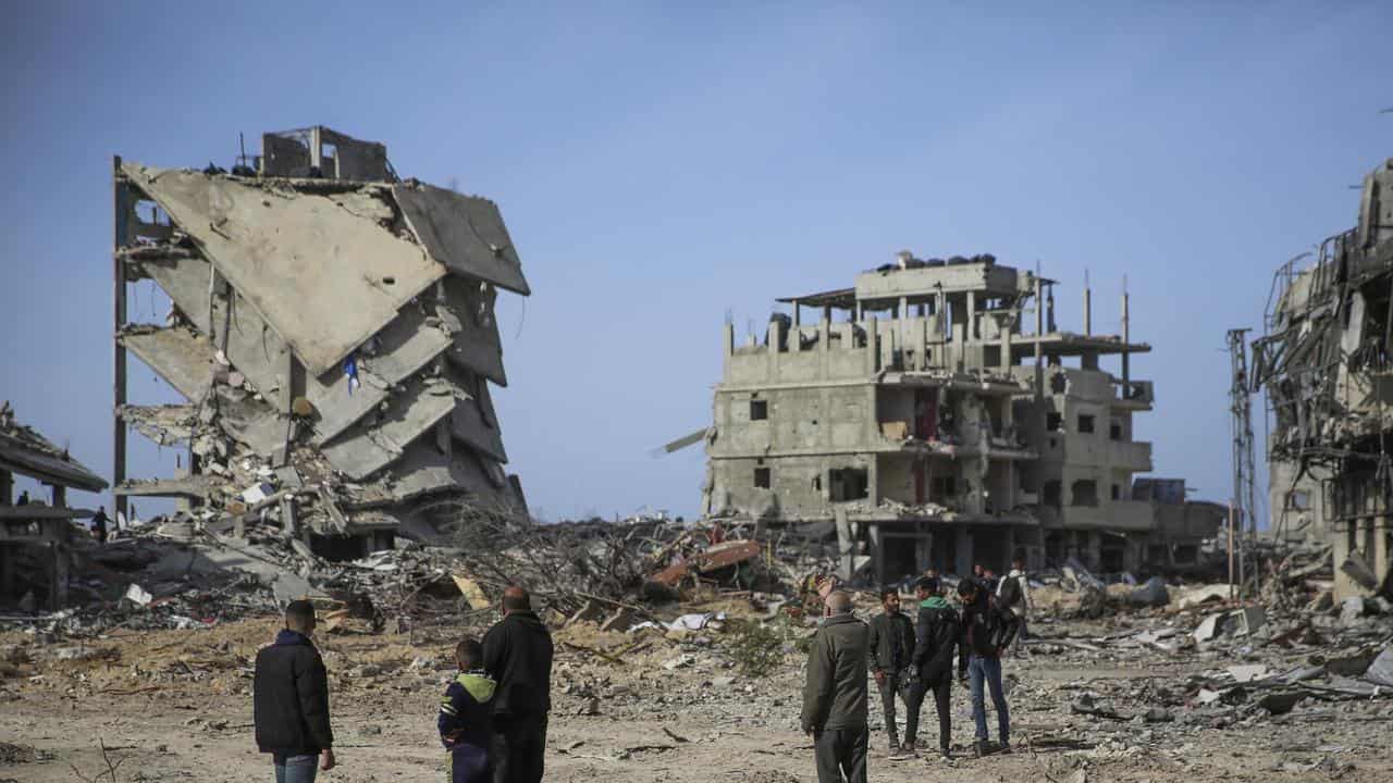 Destroyed Rafah buildings