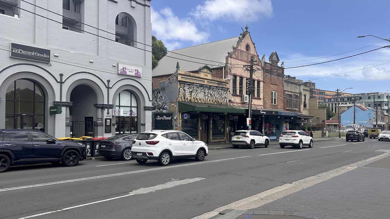 A general view of the corner of Enmore Road and King Street