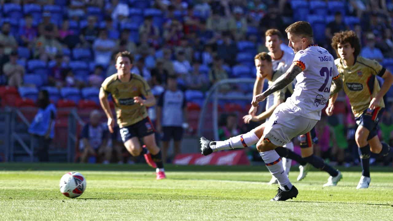 Perth Glory's Adam Taggart scored from the penalty spot.