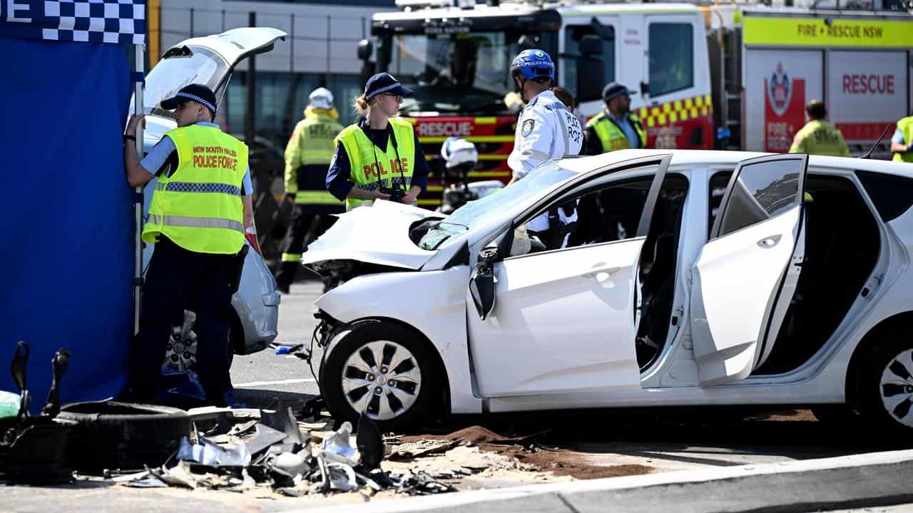 A multi-vehicle collision on the Sydney Harbour Bridge