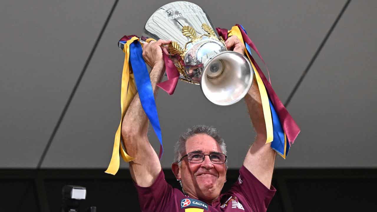 Chris Fagan coached the Brisbane Lions to the 2024 AFL flag.