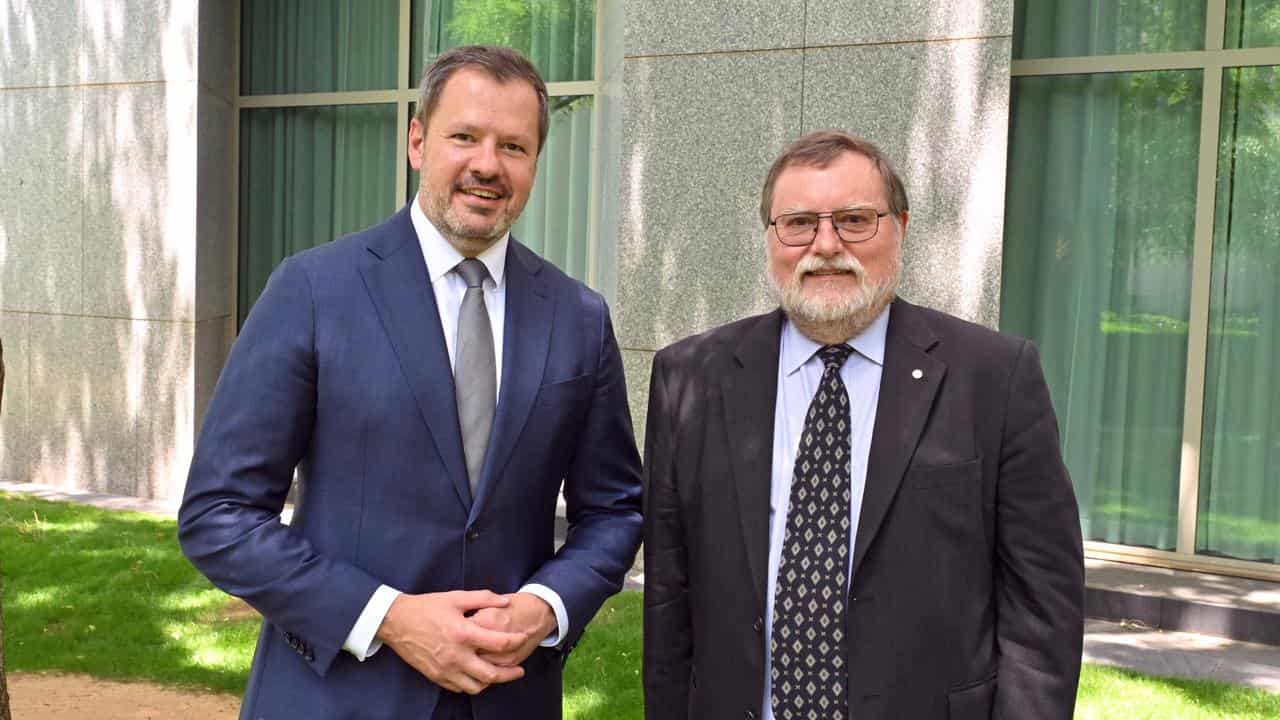 Industry Minister Ed Husic and Chief Scientist Professor Tony Haymet