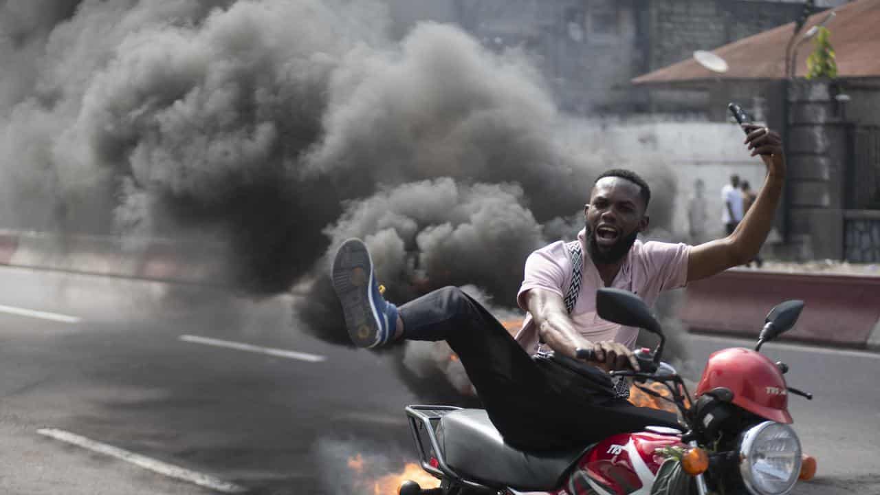 APTOPIX Congo Protest