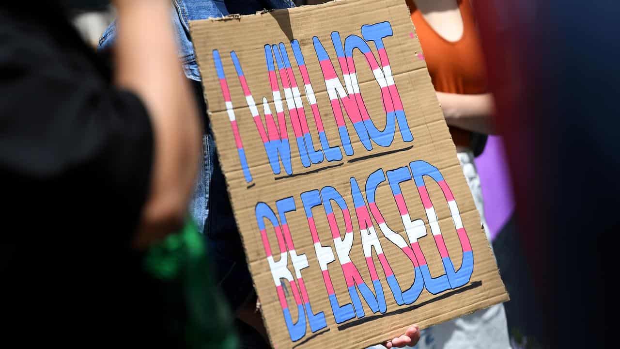 Protesters at a Rainbow Rights rally (file image)