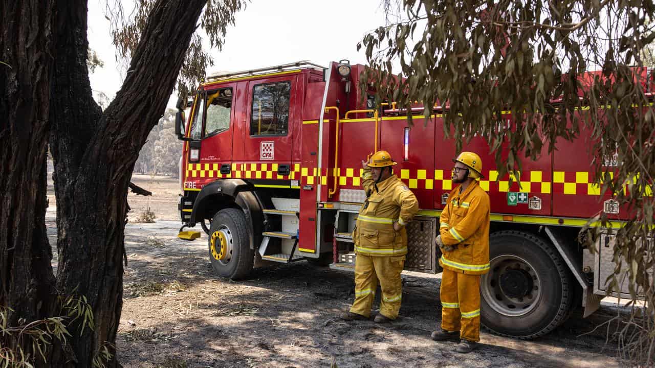 Firefighters at Dimboola.