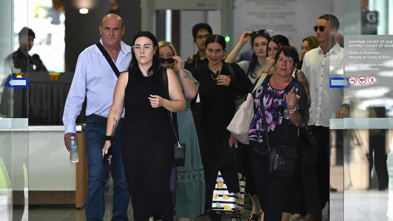 Olivia Godfrey with family and friends