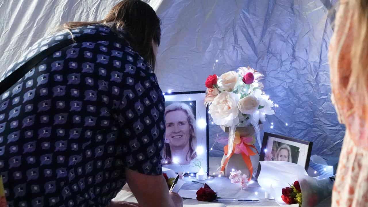 A file photo from a vigil for Samathan Murphy
