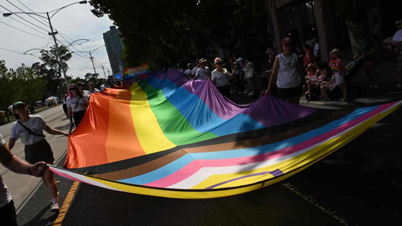 People participate in the Midsumma Pride March