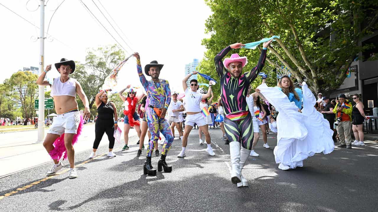 People participate in the Midsumma Pride March