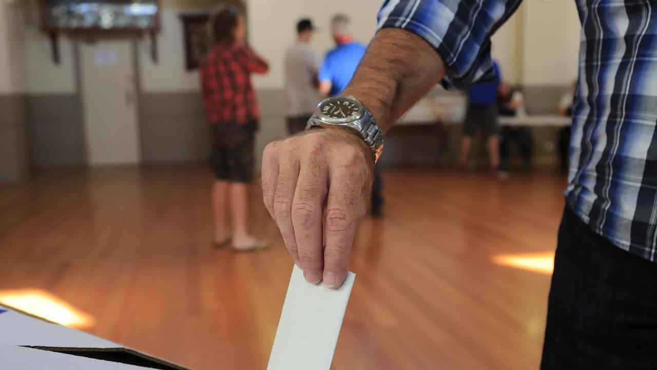 Voters cast their ballots