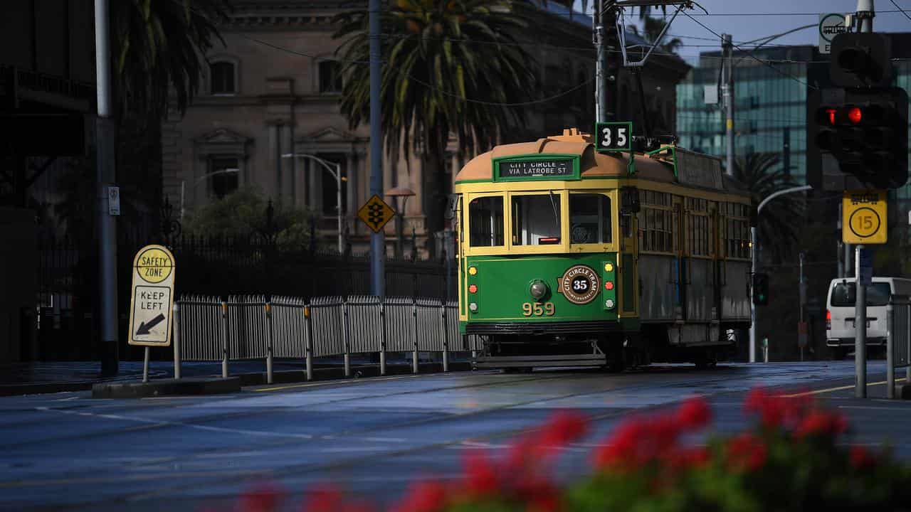 A Melbourne CBD tram