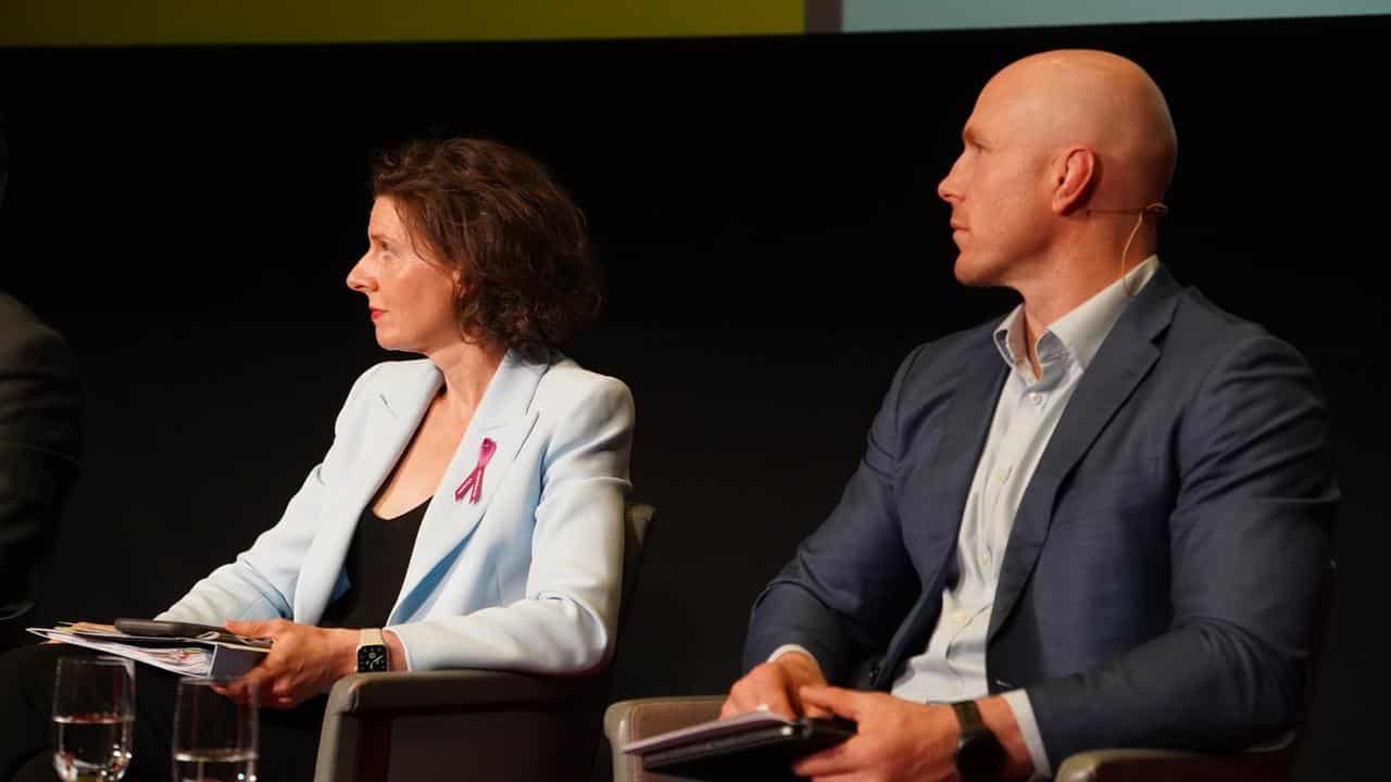 MP Allegra Spender and Senator David Pocock