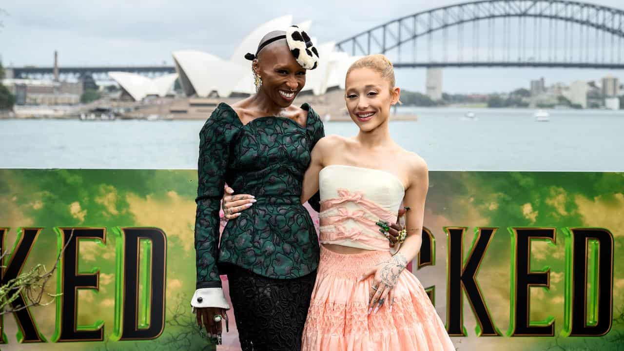 Wicked's Cynthia Erivo (left), and  Ariana Grande