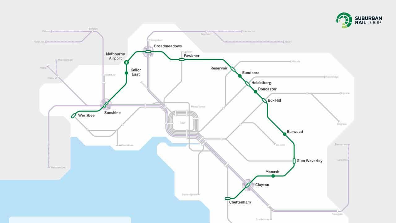 An updated map of a rail project